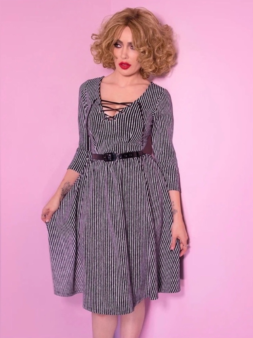 Vixen by Micheline Pitt  Miss Kitty striped Dress